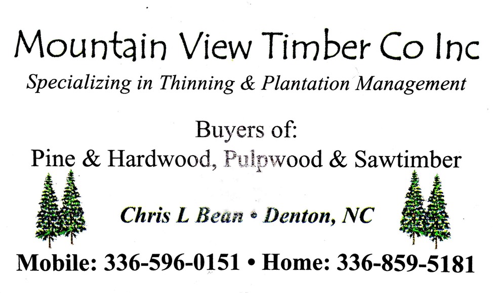 Mtn View Timber business card